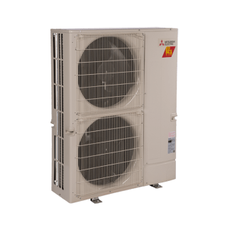 Mitsubishi multi-zone cooling and heating outdoor unit.